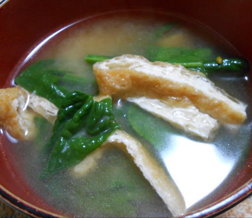 japanese-food-miso-shiru-spinach-aburage